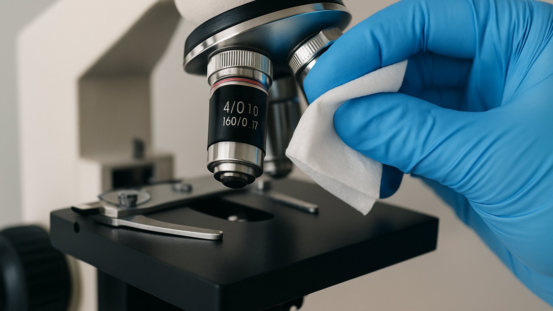 Manutenção preventiva de microscópios