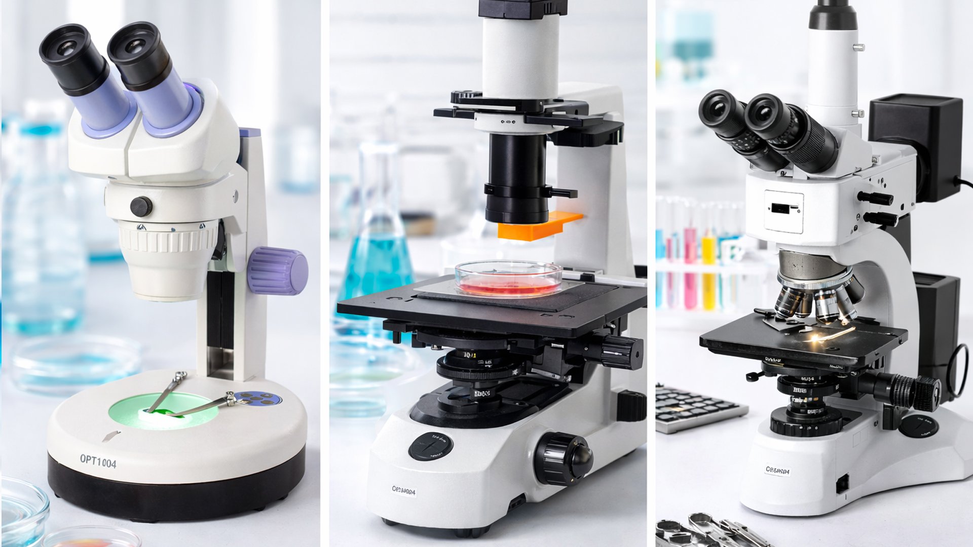 Comparativo entre microscópios