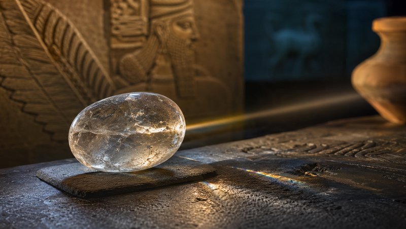 Lente de Nimrud produzida em cristal de rocha na antiga Assíria